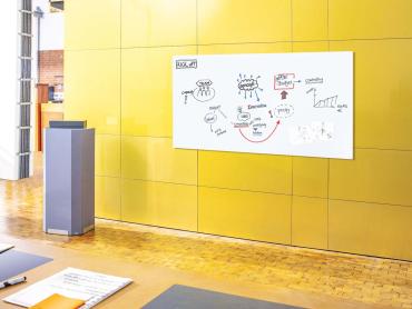 Glas-Whiteboards Artverum mit matter Oberfläche