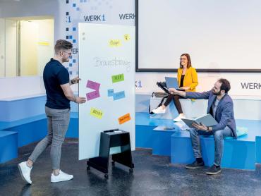 Board-System in Coworking Space WERK1