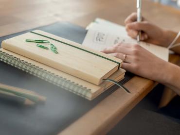 Einrollbare Schreibunterlage und Conceptum Notizbücher