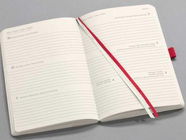 SIGEL Conceptum Kalender aufgeschlagen in rot