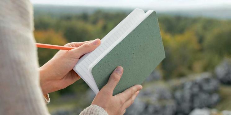 Nachhaltige Notizbuchlinie Re-Up