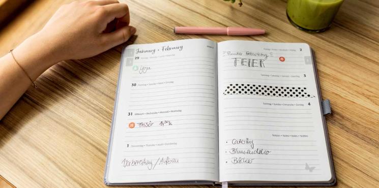 Kalender mit Eintragung zu Event