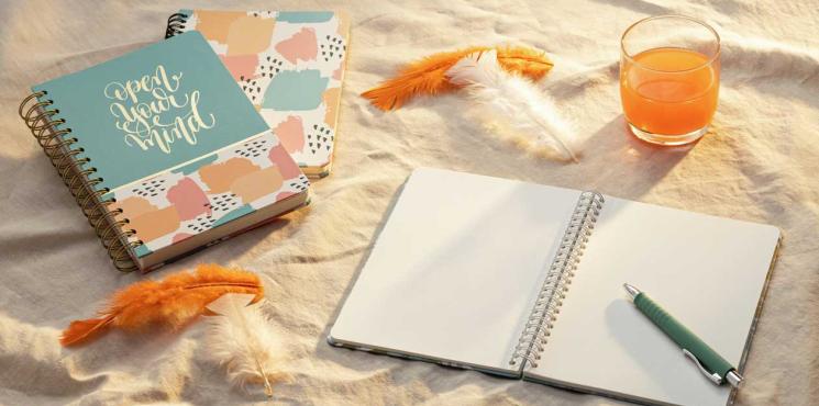 Jolie Spiral-Notizbuch Inspire mit Design "Open your mind"