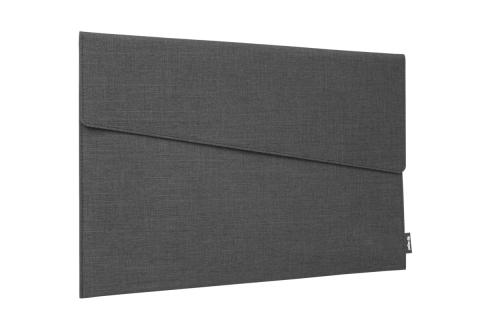 Die SIGEL Laptop-Hülle M in dunkelgrau hat außen ein praktisches Einsteckfach um wichtige Dokumente etc