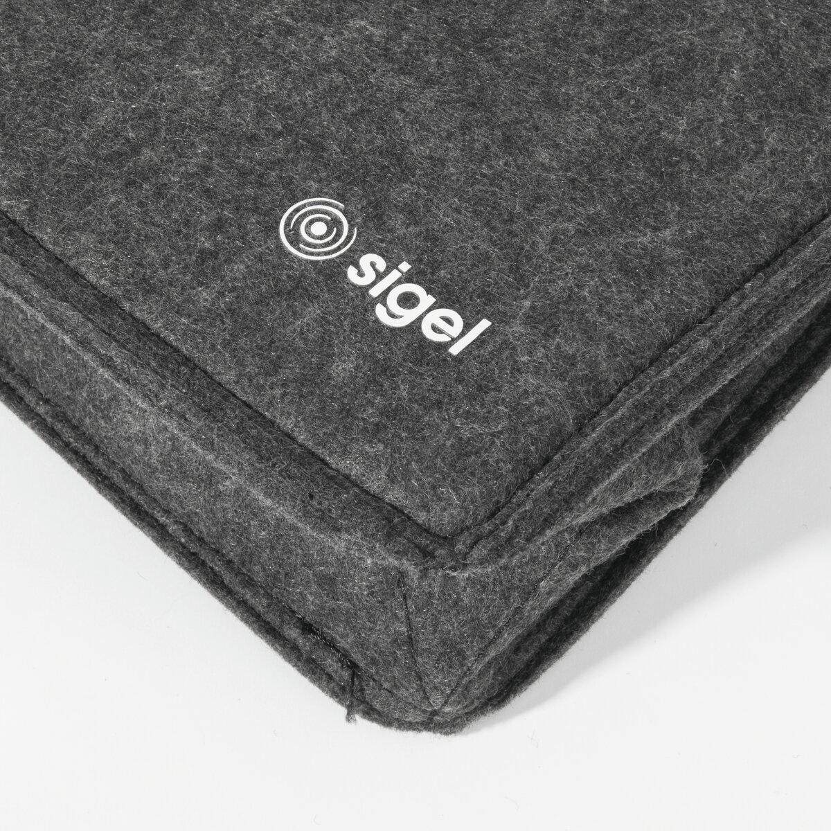 Graue Filztasche mit weißem Sigel-Logo