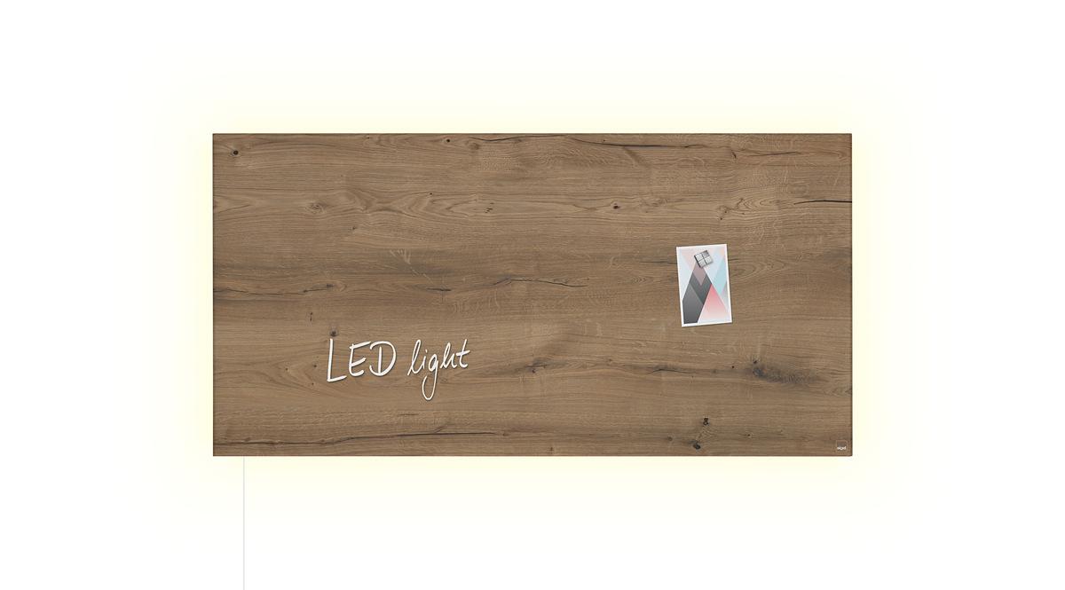 GL408-W-LED-Glasmagnetboard-artverum-Design Natural-Wood