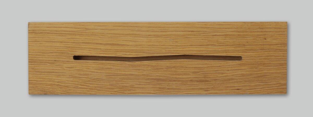 Wooden board with elongated slot