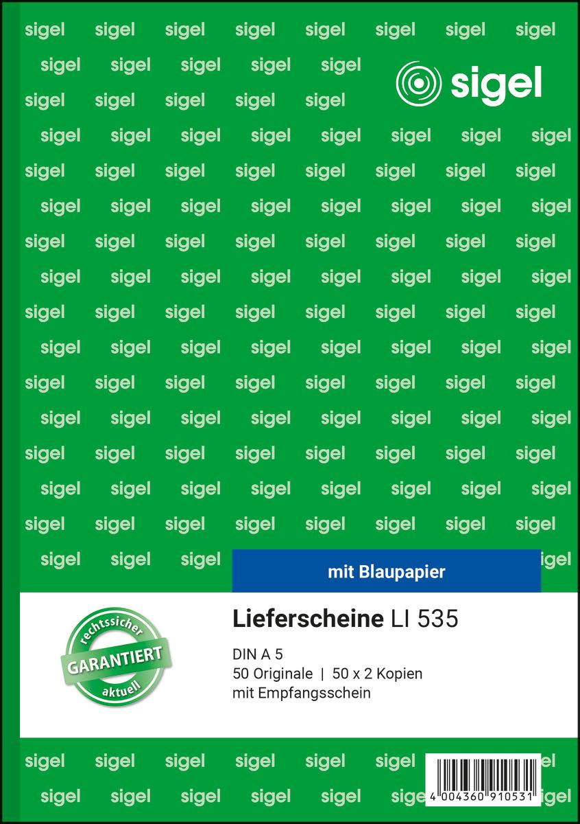 Grünes Sigel-Lieferschein-Set, DIN A5