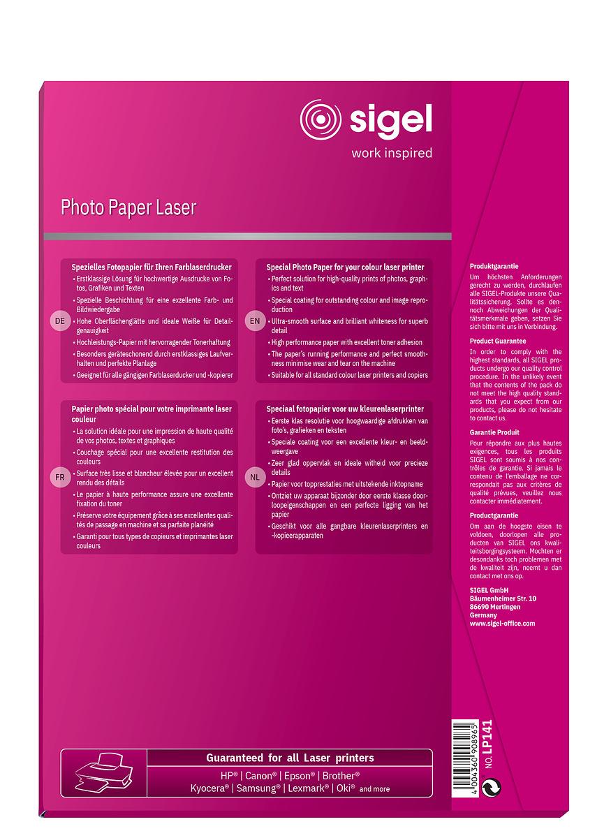 Fotopapier für FarbLaser/Kopierer SIGEL