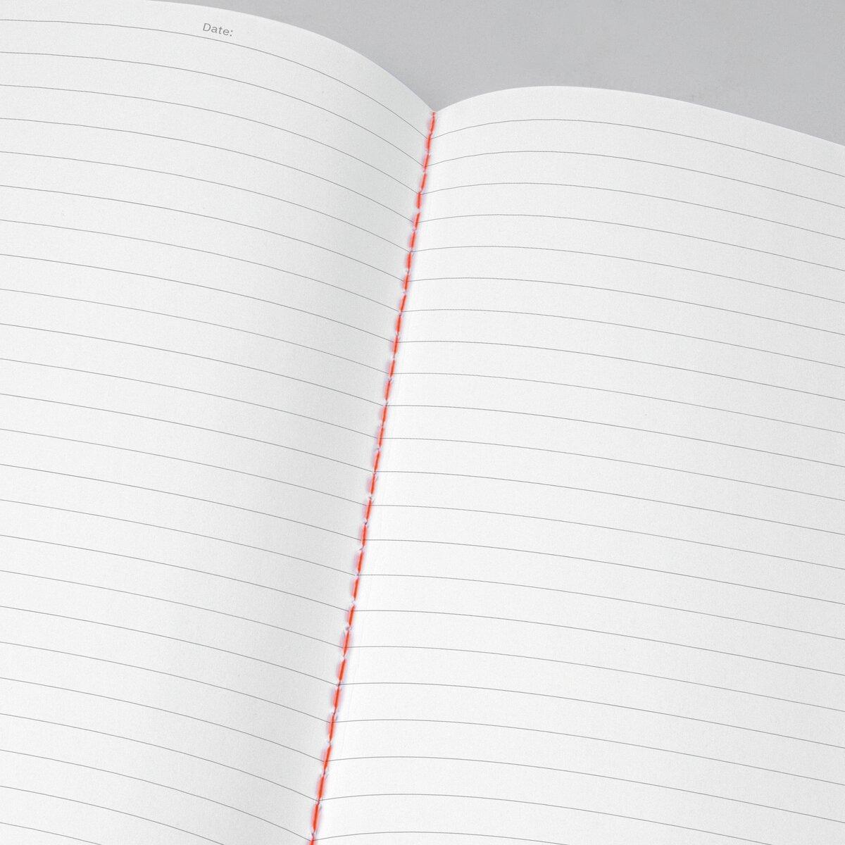 Open Lined Notebook, Red Binding