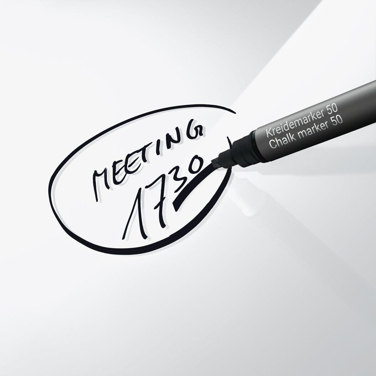 Handwritten note "Meeting 17:30" circled with chalk marker