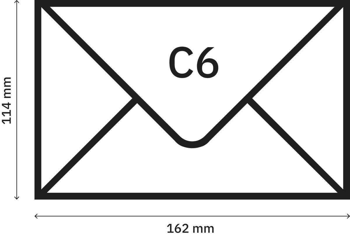 C6 Envelope Sketch, Dimensions: 114x162 mm