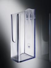 Transparent, wall-mounted container