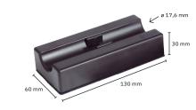 Black rectangular brush, dimensions: 130x60x30 mm