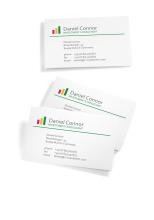 "Daniel Connor" business cards with contact details