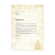Christmas letter with gold stars