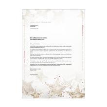 Letter with Christmas greetings, stars