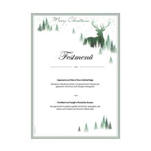 Christmas festive menu with two courses: goose breast and tortelloni
