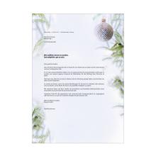 Letter with Christmas Ball Background Holiday Greeting Included