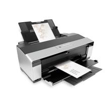 Silver Inkjet Printer Prints Paper
