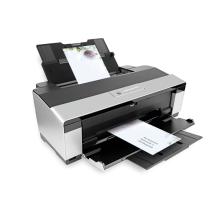Silver inkjet printer prints a document
