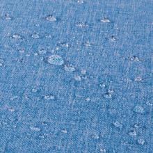 Water Drops on Blue Fabric