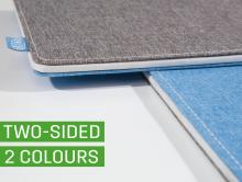 Grey and blue fabric cover, double-sided