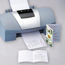 Drucker mit Einladungen, Blumenmotiv