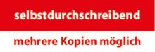 Selbstdurchschreibend, mehrere Kopien möglich