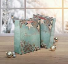 Christmas bags with stars, close up
