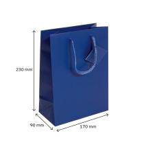 Blue gift bag with handle Dimensions: 230x170x90 mm