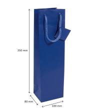Blaue Geschenktüte, 350x100x80 mm