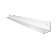 Clear wall-mounted shelf Transparent and rectangular
