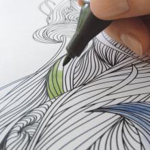 Hand Colored Mandala Pattern