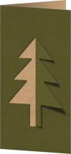 Christmas tree recess on cardboard