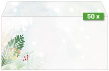 Envelope with plant motif Right corner green 50 x Marker