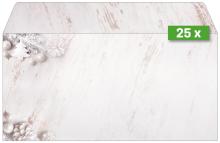 White Card with Christmas Decoration Top Left Green 25 x Marker