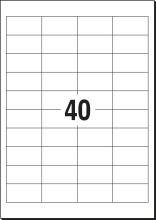 Table with 40 equal squares