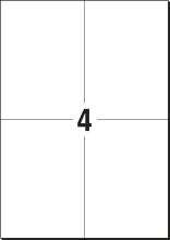 White area with black number 4 surrounded by cross lines