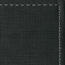 Black textured fabric with white stitching
