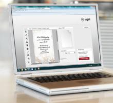 Laptop with open graphic design program