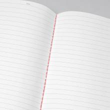 Open Lined Notebook, Red Binding