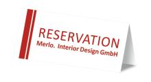 Reserved sign with red text
