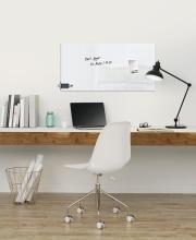 Minimalist desk with whiteboard