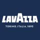 Schriftzug Lavazza auf Dunkelblau