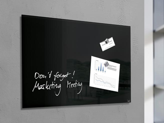 Artverum Glas-Magnettafeln sind rahmenlos und freischwebend