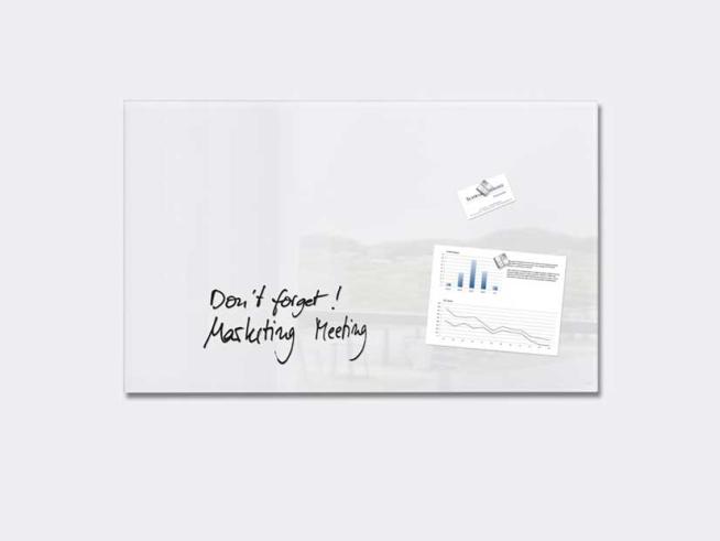 Artverum Glas-Whiteboard in weiß