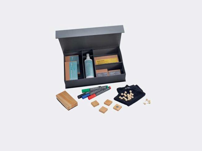 Moderationskoffer mit Board-Eraser, Board-Markern, Reinigungstuch
