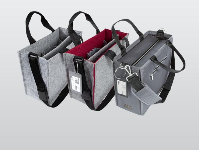 Drei Desk Sharing Bags von SIGEL in drei Ausführungen