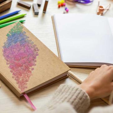 Jolie Notizbüchern der Serie Pure mit selbst gestaltetem Cover